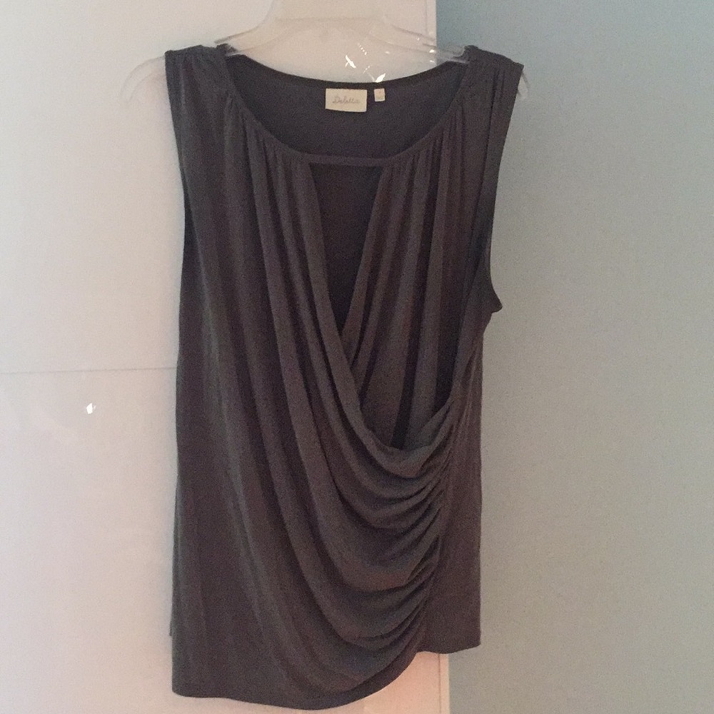 Deletta (Anthropologie) medium green top